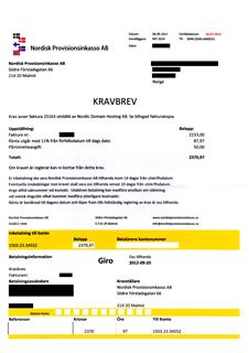 EUROPEAN ECONOMY CONTROL AB / Nordisk Provisionsinkasso AB EUROPEAN ECONOMY CONTROL AB / Nordisk Provisionsinkasso AB